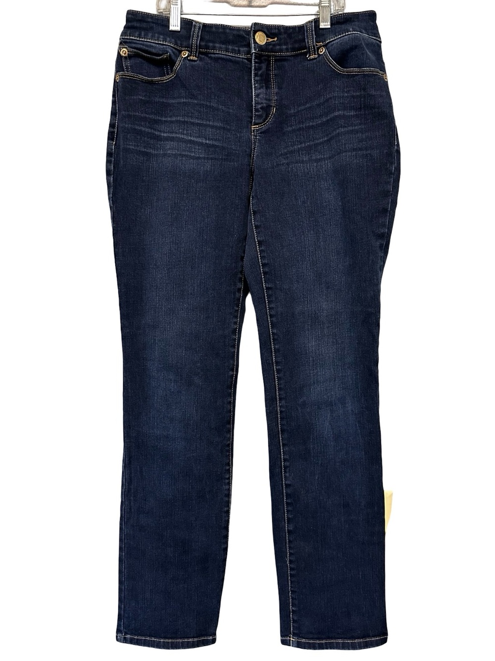 Chico's So Slimming Straight Leg Jeans Size Small Dark Wash Stretch Cotton